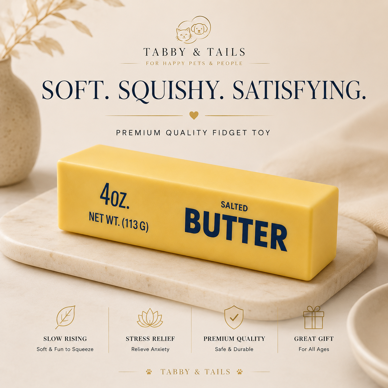 Butter Stick Slow Rising Squishy - Stress Relief Fidget Toy