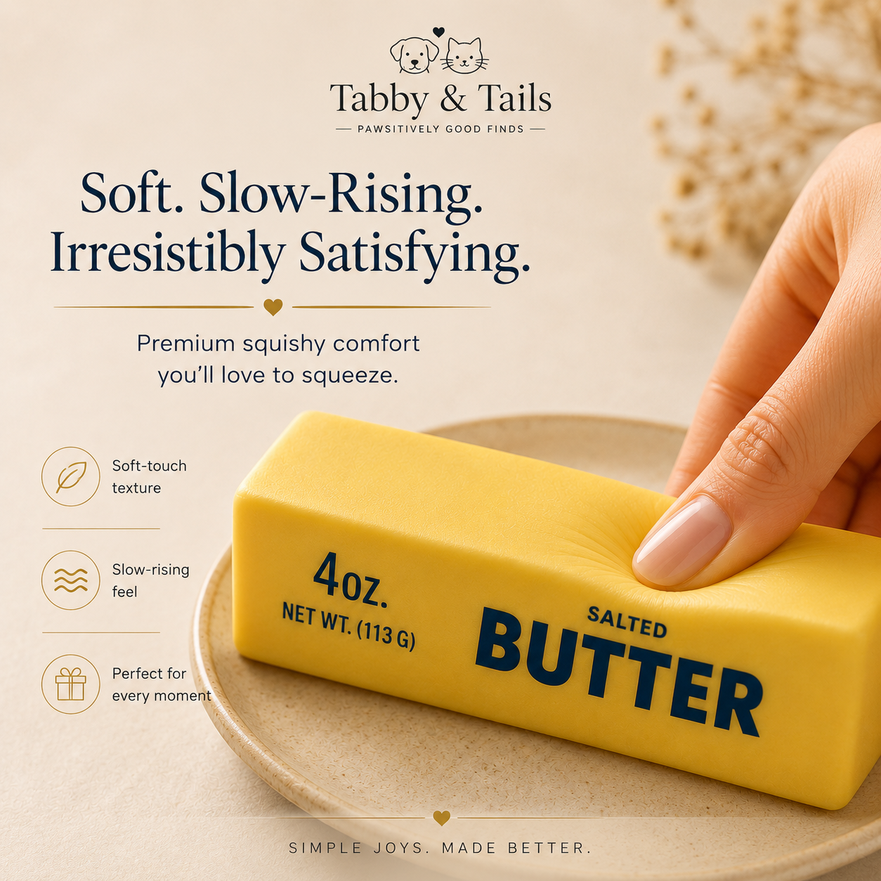 Butter Stick Slow Rising Squishy - Stress Relief Fidget Toy