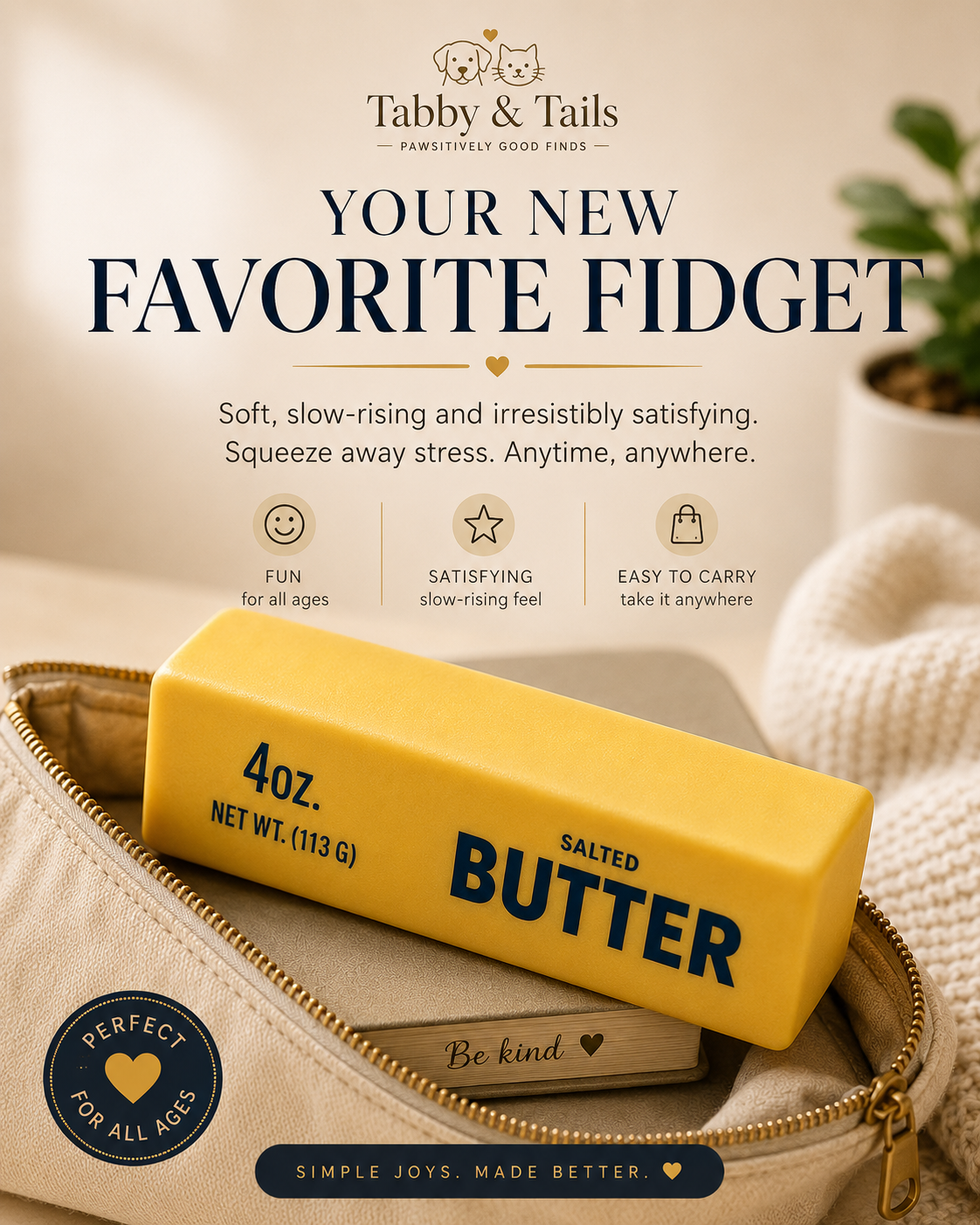 Butter Stick Slow Rising Squishy - Stress Relief Fidget Toy