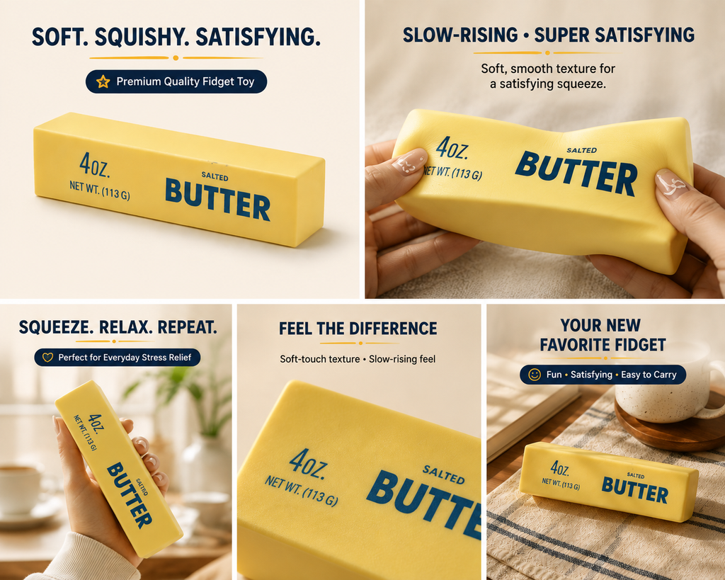 Butter Stick Slow Rising Squishy - Stress Relief Fidget Toy